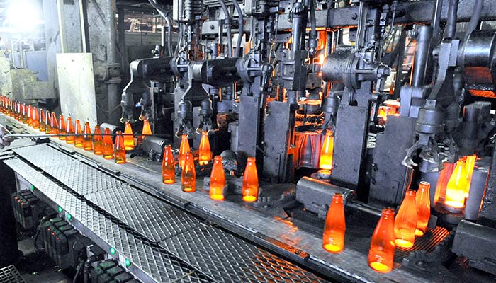 Glass bottle production